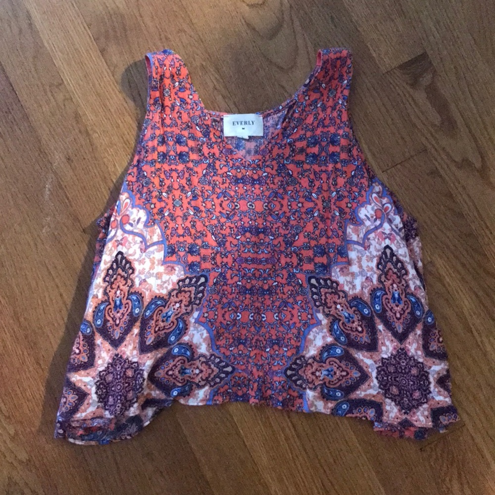 Patterned Everly Crop Top